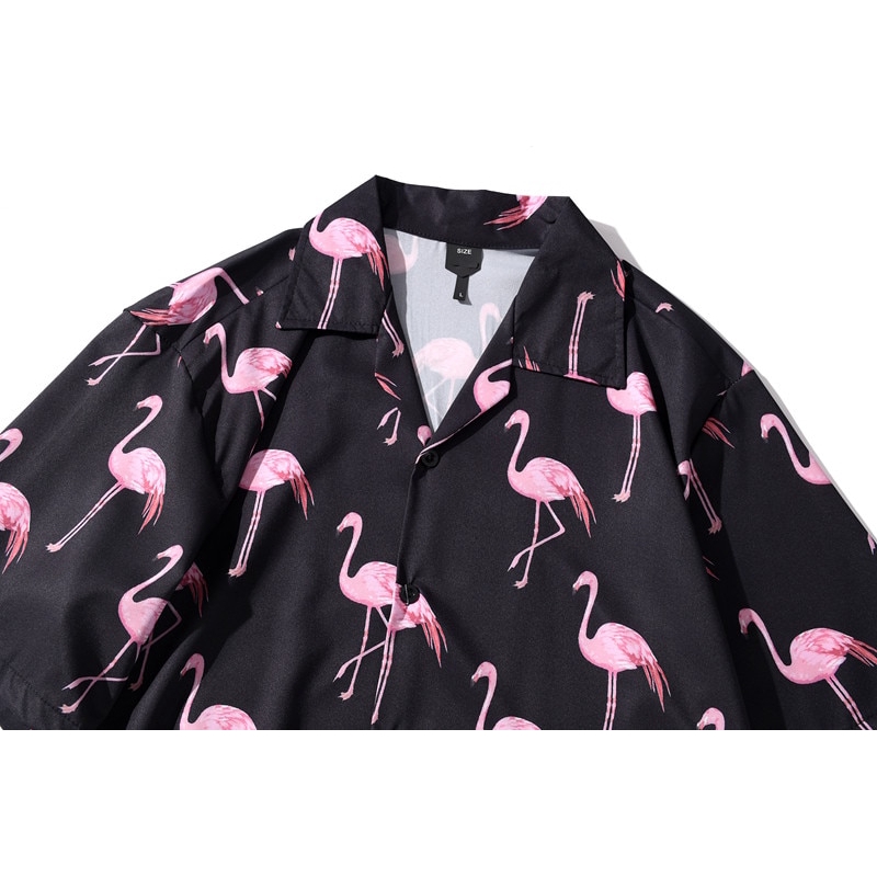 Áo Sơ Mi Nam Ngắn Tay In Họa Tiết Chim Hạc 2020 | BigBuy360 - bigbuy360.vn