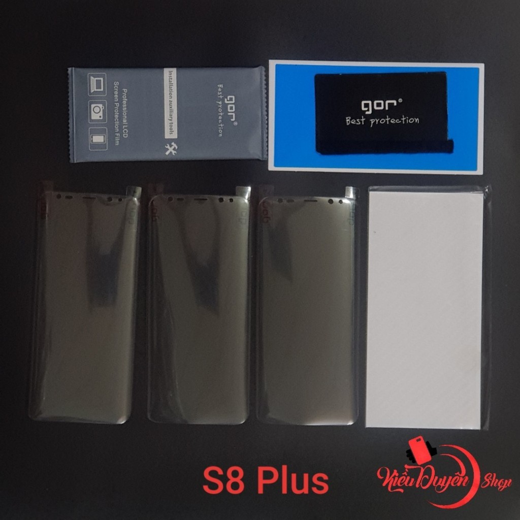 Bộ 4 dán full màn hình Samsung S10,S10 Plus,S7,S7 Edge,S8,S8 Plus,S9,S9 Plus,Note FE,Note 8,Note 9 hiệu Gor