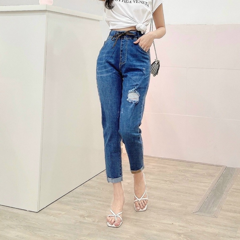 Quần Jeans Baggy lưng thun