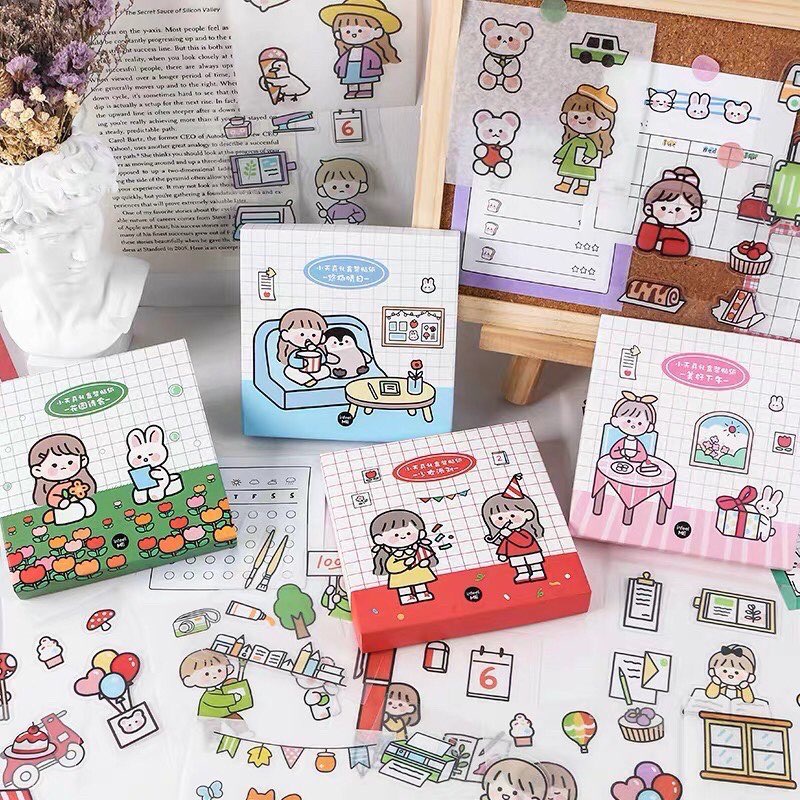 Hộp sticker 50 tờ kèm 10 tờ giấy note | Shopee Việt Nam