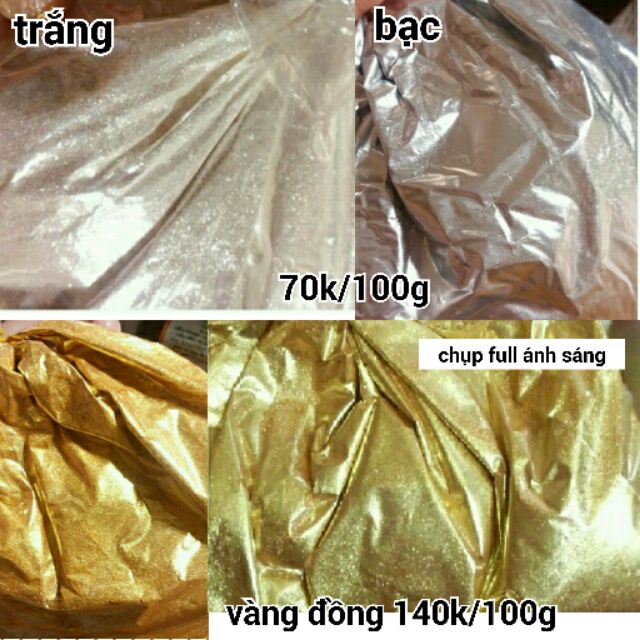 BỘT MÀU NHŨ VÀNG, NHŨ TRẮNG, NHŨ BẠC