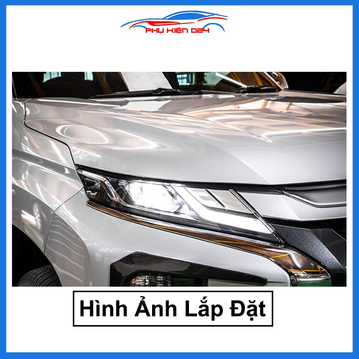 Ốp viền đèn pha hậu mạ crom Triton 2016-2017-2018, 2019-2020 chống trầy trang trí bảo vệ xe
