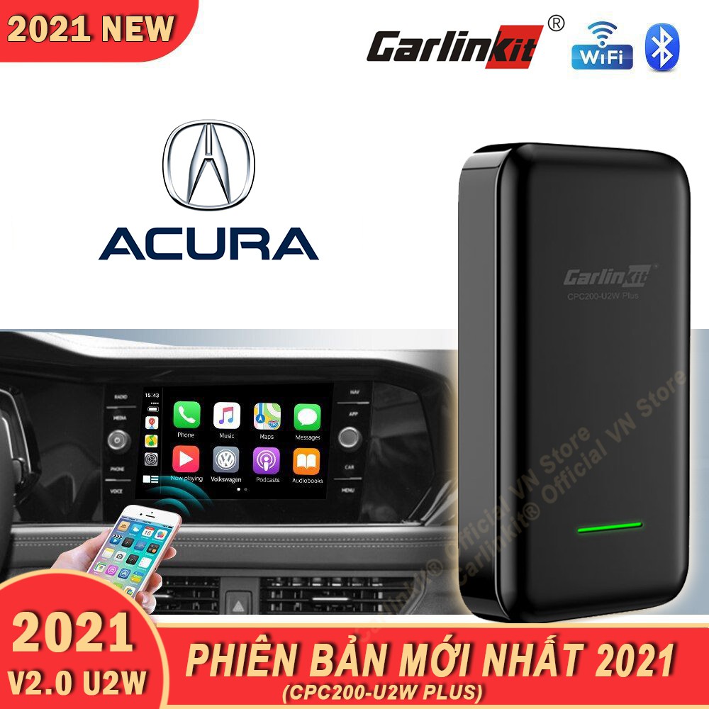 Acura - Carlinkit 3.0 U2W Plus (2021 NEW) -Bộ Adapter chuyển đổi Apple Carplay có dây sang Apple Carplay không dây