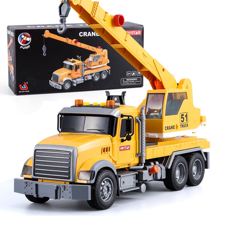 Mô hình xe ô tô cẩu móc cỡ lớn xe đồ chơi trẻ em hãng Toystar có âm thanh và đèn
