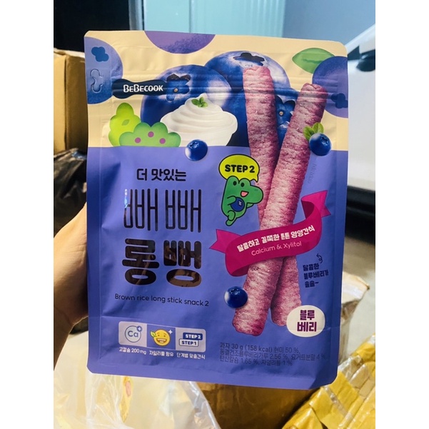 Bánh gạo lứt Que Dài Bebecook Hàn Quốc cho bé ăn dặm siêu ngon dinh dưỡng