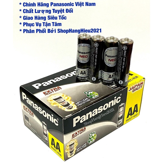 Vỉ 4 Viên Pin AA Panasonic Neo Extra Heavy Duty Chính Hãng Made in Indonesia