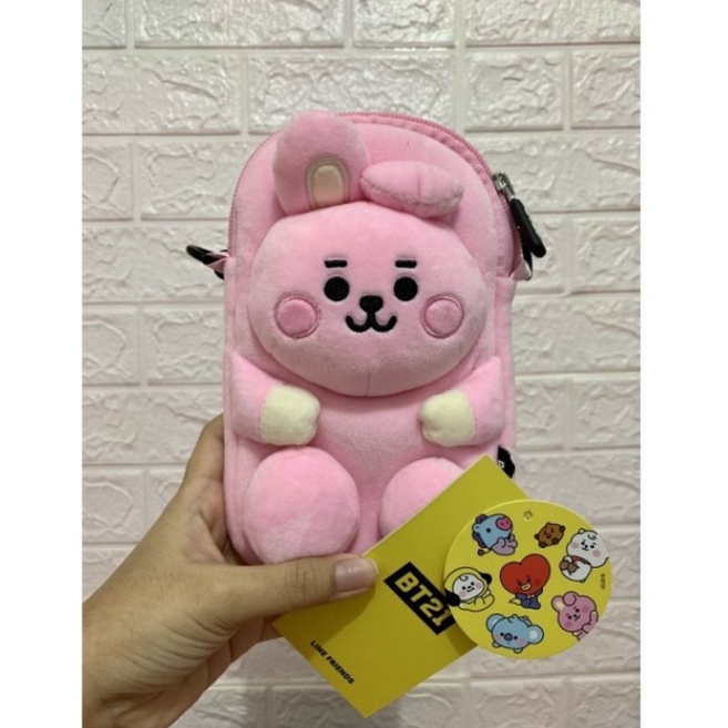 Túi đeo chéo hình búp bê BTS BT21 dễ thương