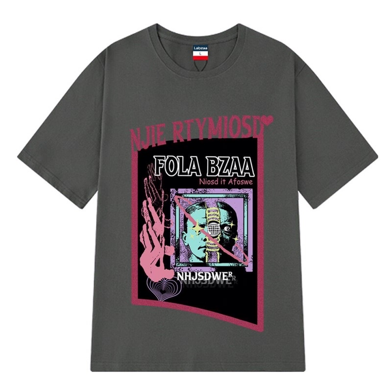 ÁO THUN XÁM UNISEX NAM NỮ HÌNH IN CÁ TÍNH HIPHOP COTTON