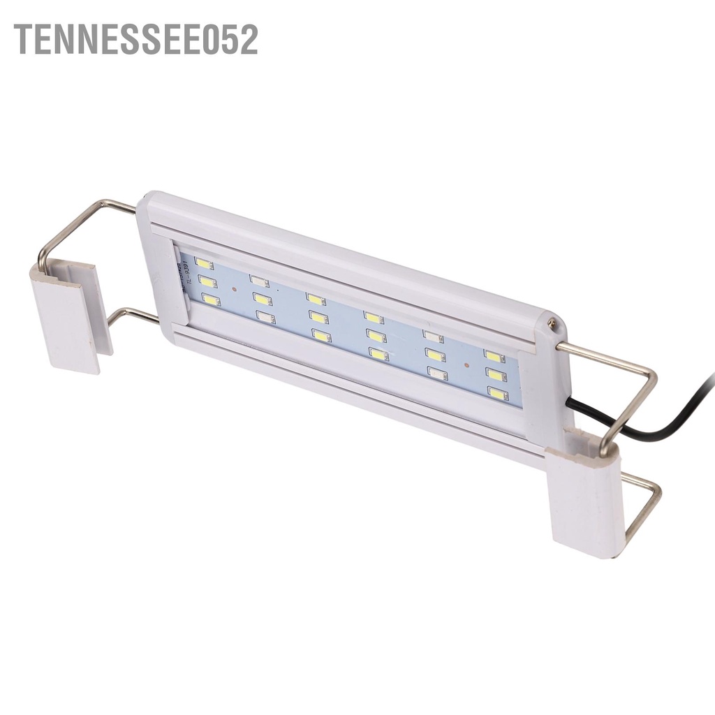 Tennessee052 Đèn LED bể cá siêu mỏng Độ sáng cao bền với giá đỡ EU Cắm 220V 10W