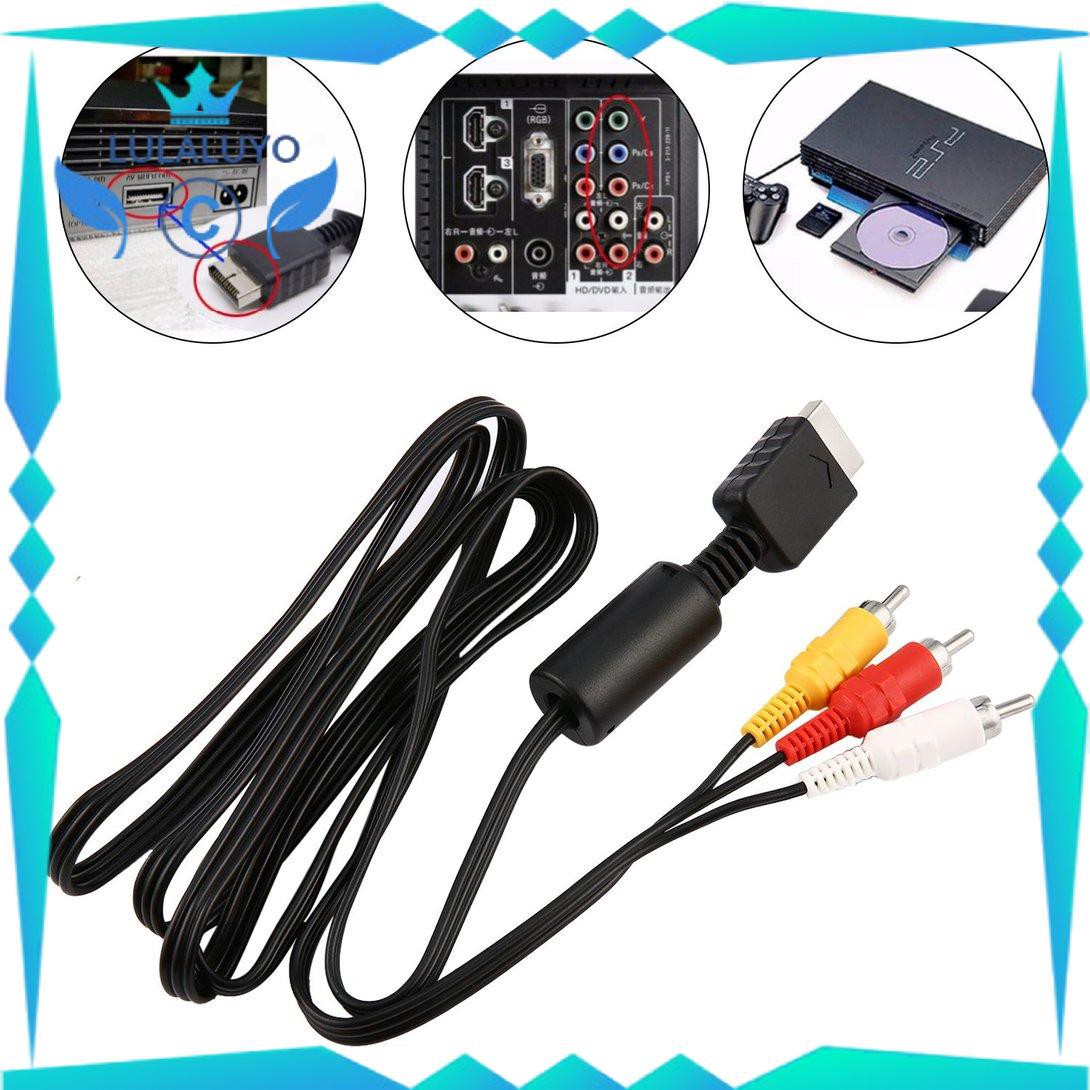 Dây Cáp AV RCA Dài 1.8m Truyền Hình Ảnh Và Âm Thanh Đến TV Dành Cho Máy Chơi Game PS2