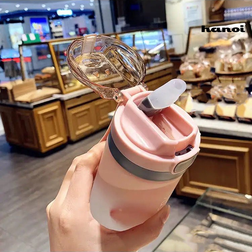Bình Nước 500ml / 600ml Nắp Bật Có Ống Hút Không Chứa Bpa Tiện Dụng