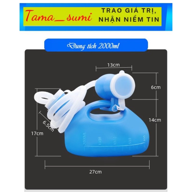 BÔ ĐI TIỂU TẠI GIƯỜNG CHO NAM VÀ NỮ CÓ DÂY DẪN DÀI 1.6M