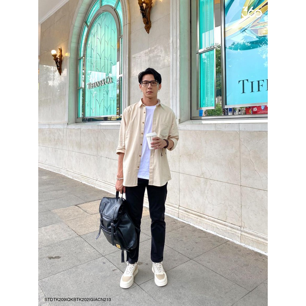 Áo sơ mi nam dài tay 360 BOUTIQUE cổ bẻ thêu hình ở túi ngực - STDTK209 | BigBuy360 - bigbuy360.vn