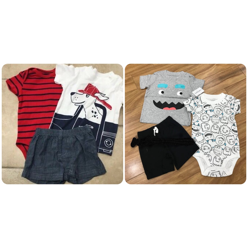 SET CARTER'S 3 CHI TIẾT KÈM QUẦN LỬNG CHO BÉ TRAI