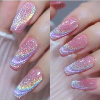 sơn gel mắt mèo cầu vồng nail