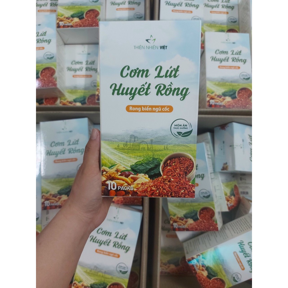 Thanh Dinh Dưỡng Thực Dưỡng Gạo Lứt Huyết Rồng Ngũ Cốc Rong Biển Thiên Nhiên Việt Hộp 10 Thanh (170g)