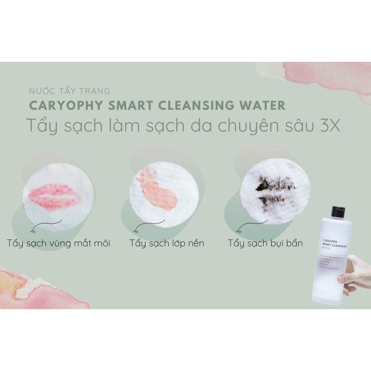 Nước tẩy trang làm sạch da ngăn ngừa mụn Caryophy Smart Cleansing Water (300ml - 500ml)