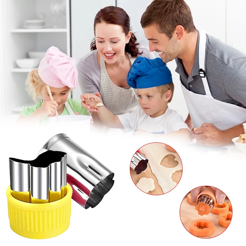 Set 5 khuôn cắt tạo hình rau củ quả mini