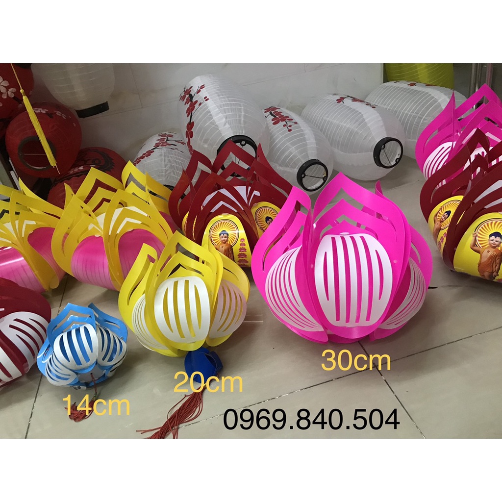 Hoa sen Phật Đản-  2 cái- Hoa sen nhựa trang trí cổng chùa, đường phố, cafe, đèn lồng hoa sen
