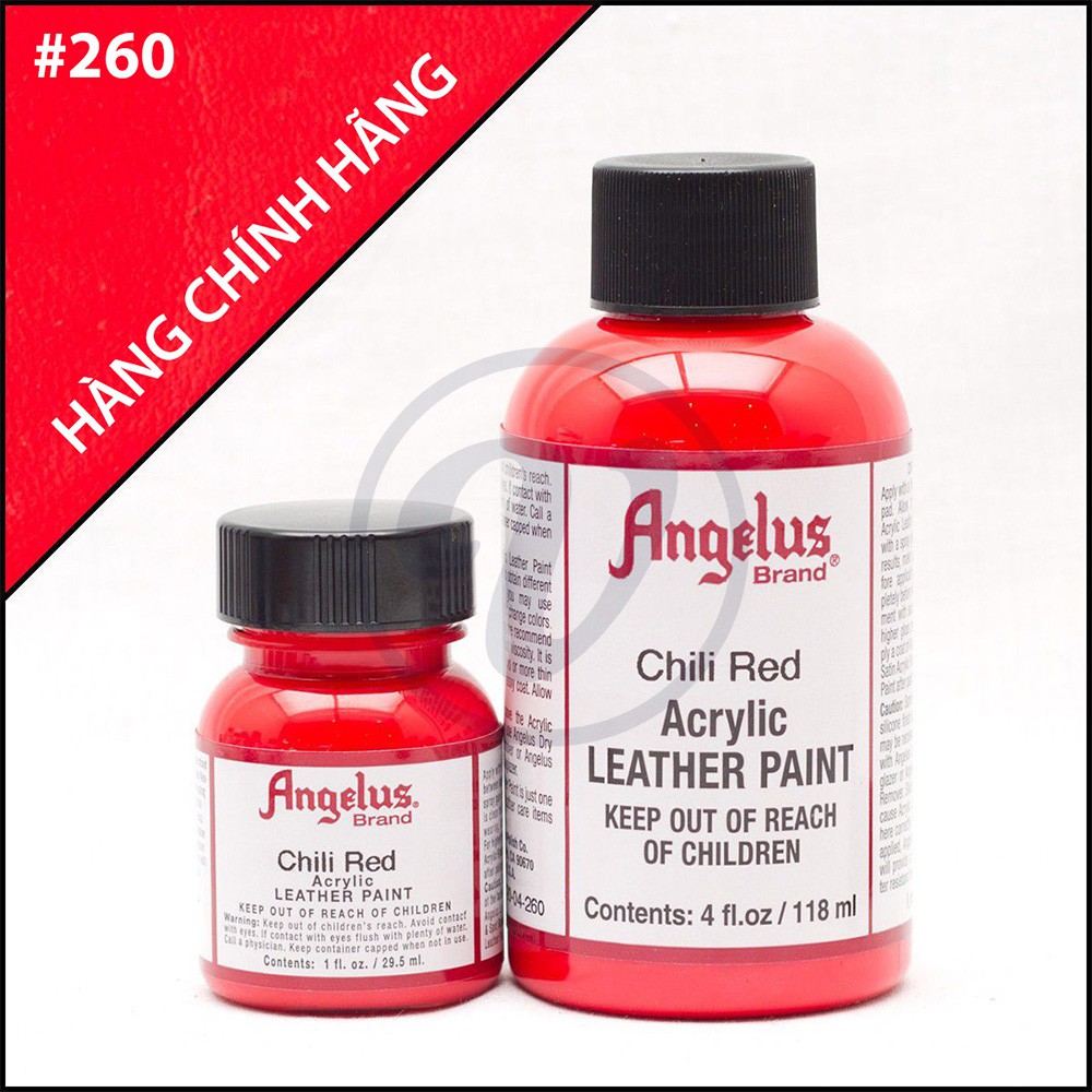 Chili Red 260 - Màu ANGELUS Leather Paint Standard vẽ trên da, vải, custom giày