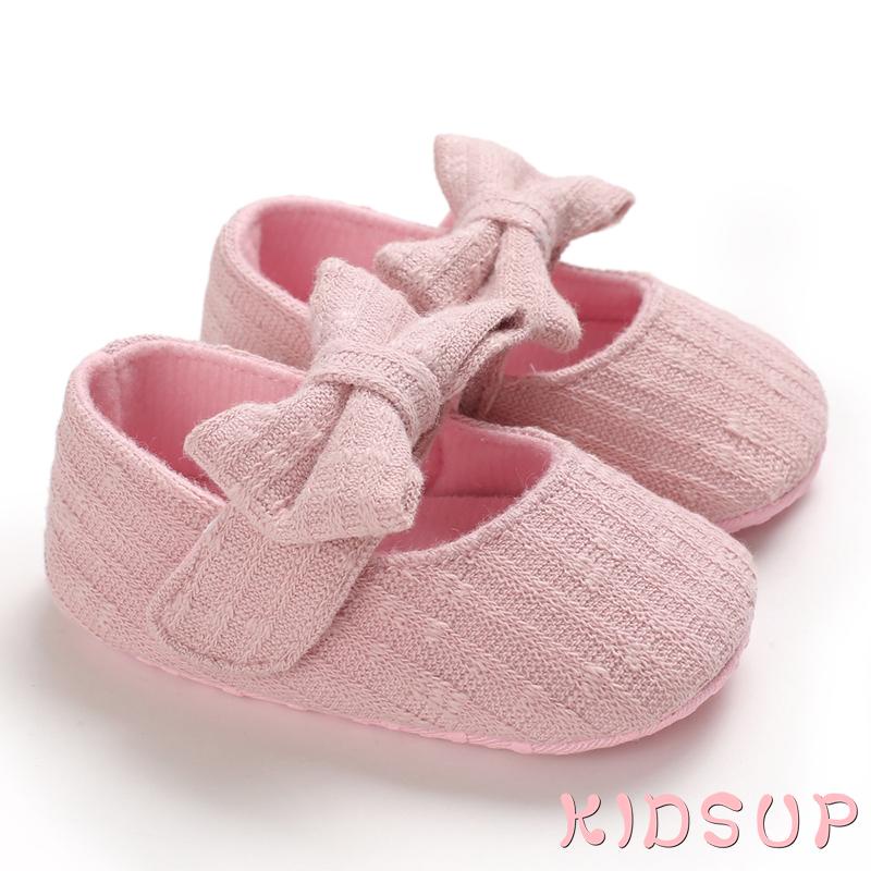 Giày Công Chúa Đế Mềm Chống Trượt Màu Trơn Cho Bé Gái