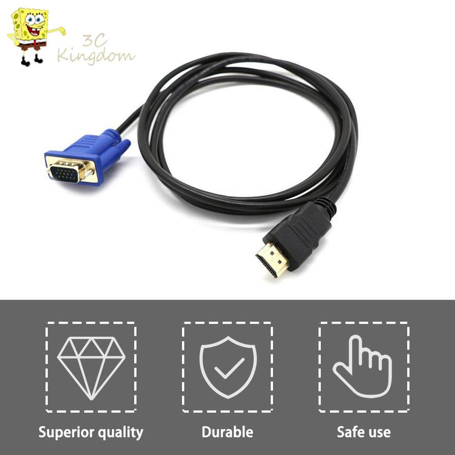 Dây Cáp Chuyển Đổi Hdmi-Compatible Sang Vga D-Sub Cho Tv Pc X3Ckingdomx