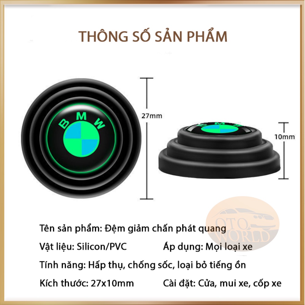 NÚT GIẢM CHẤN PHÁT QUANG CHO Ô TÔ - GIẢM TIẾNG ỒN VA ĐẬP, BẢO VỆ XE HƠI, ĐỆM SILICON CHẤT LƯỢNG CAO