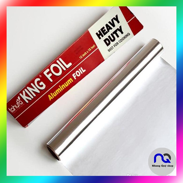 Cuộn giấy bạc nướng, bọc thực phẩm KING FOIL - Màng nhôm bọc thực phẩm an toàn vệ sinh