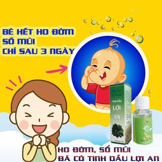 Tinh dầu Lợi An chính hãng, ho đờm, ho cảm lạnh, thở khò khè