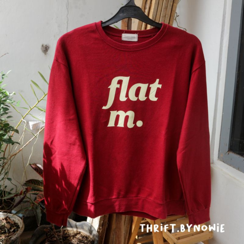Áo Len Cổ Thuyền Oversize Màu Đỏ JUMBO FLAT M - NOWIE VOL. 1