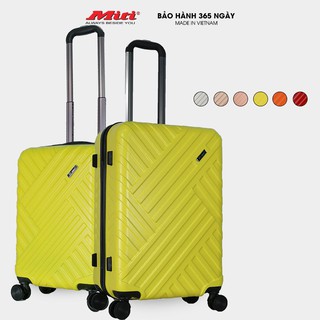 Vali kéo du lịch MITI size 20 24 nhựa dẻo ABS, Chống va đập, khóa số an toàn VL513036 VL613036