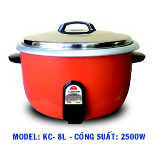Nồi cơm điện chính hãng kim cương kc-8 - dung tích 8l