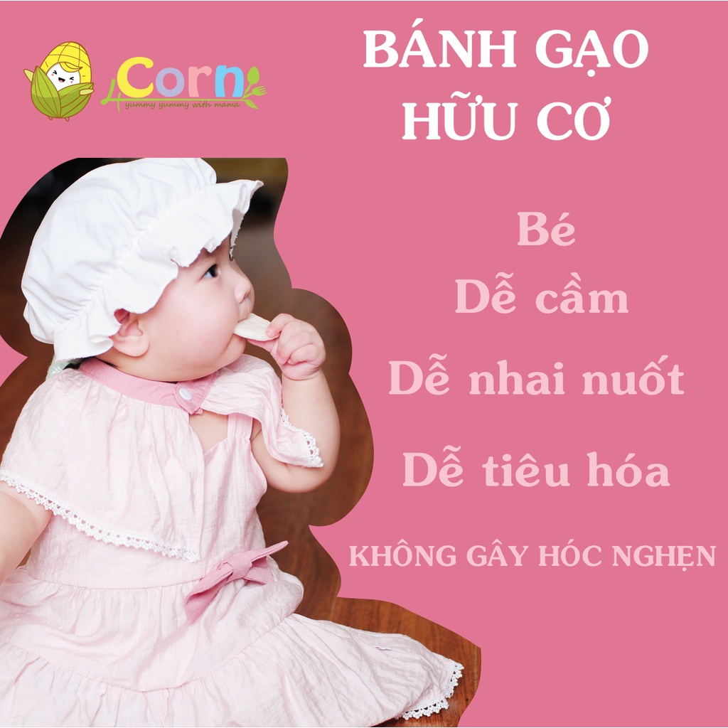 Bánh gạo ăn dặm Apple Monkey tập cầm nắm - Cho bé 6m+