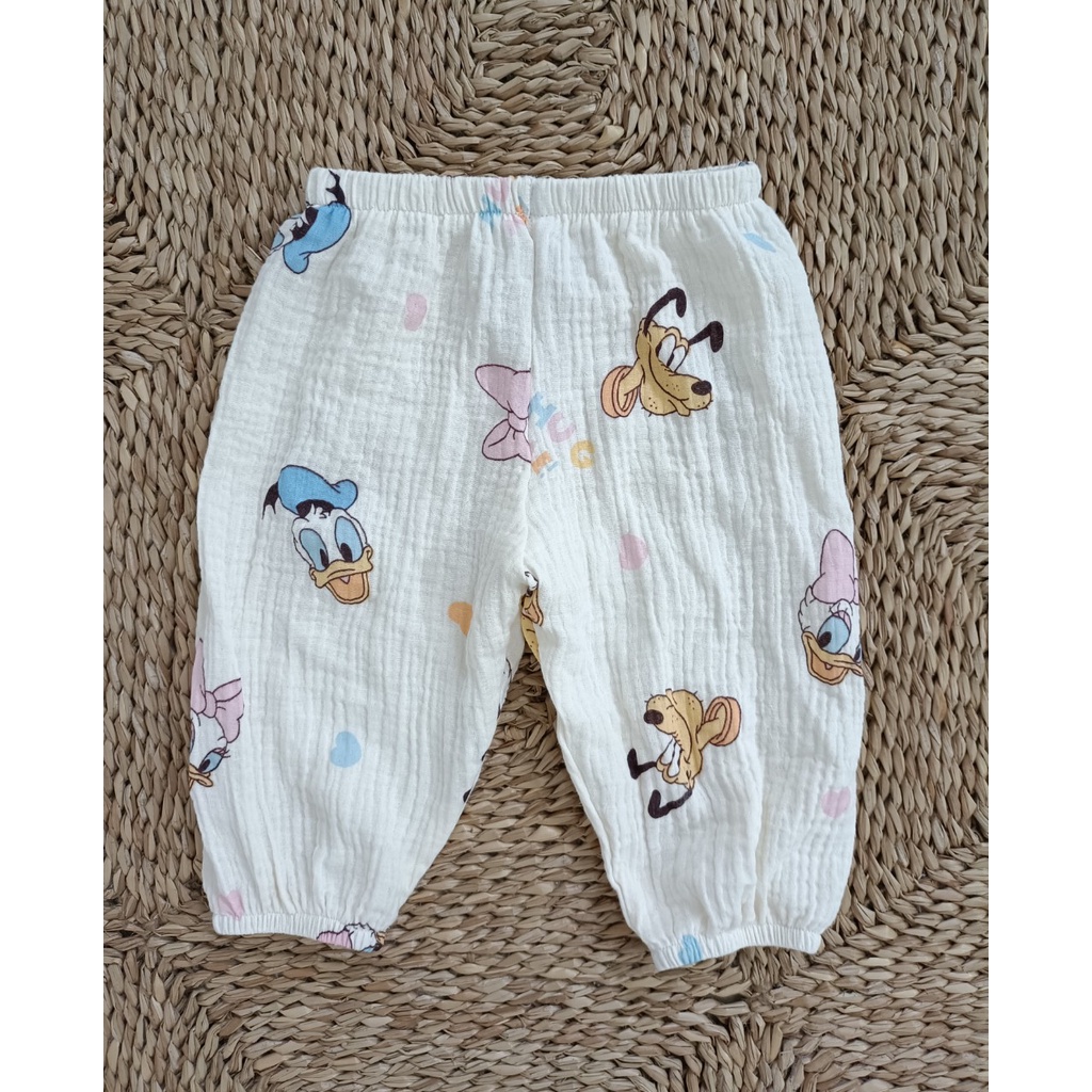 Quần boom chống muỗi cho bé chất xô muslin HABY KIDS