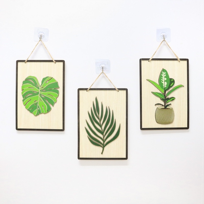 Combo 3 Bảng Gỗ Trang Trí Phong Cách Bắc Âu