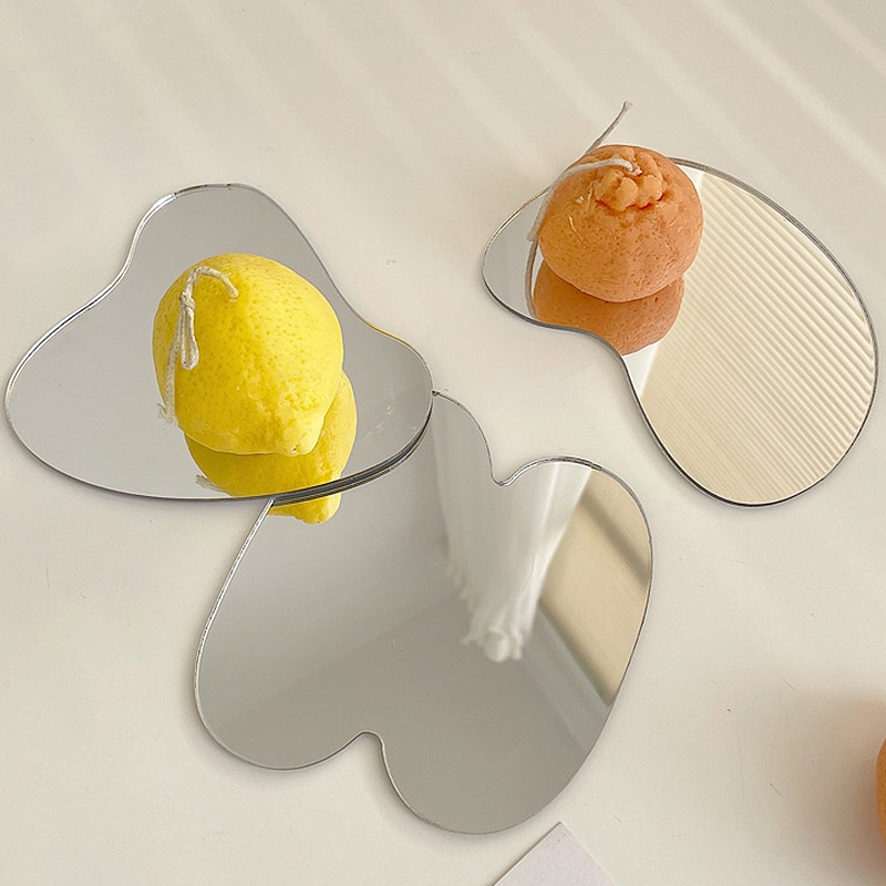 Tấm lót ly bằng acrylic tráng gương chống trượt phong cách Bắc Âu sáng tạo