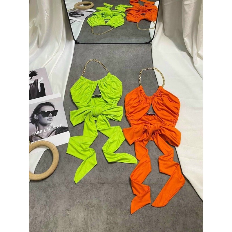 ☀️ Áo Yếm Dây Xích Cut Ngực Quấn Eo ✨