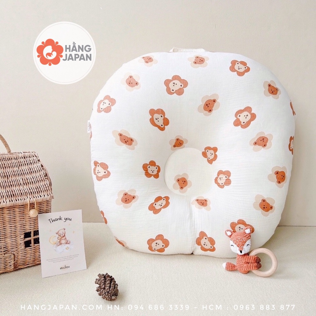 Full set 7 món vải xô Muslin chần bông họa tiết  MOCHEE cao cấp, mềm mại, mỏng nhẹ và ko bị nóng bí lưng cho bé