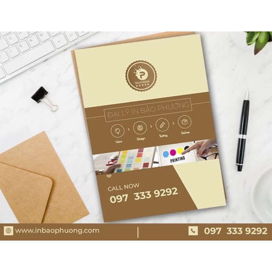 In 200 Folder kẹp báo giá chỉ 160.000 đ/ Giấy C300 / Kích thước 22x31x7 cm