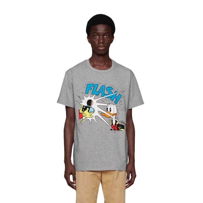 DISNEY Áo Thun Gucci Ngắn Tay In Hình Vịt Donald Cá Tính Cho Nam