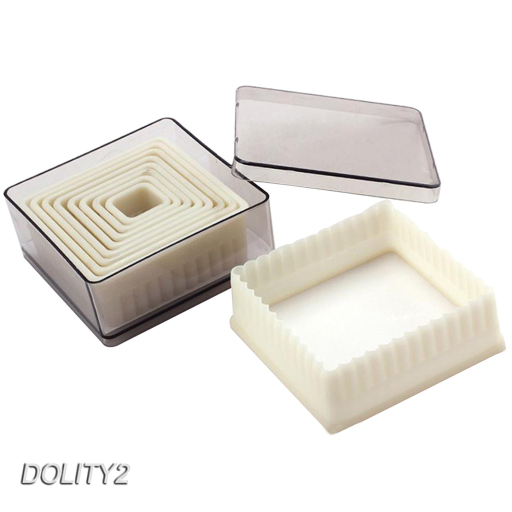 Bộ 2 Khuôn Cắt Bánh Quy Hình Vuông Bằng Nylon Kèm Hộp Đựng 1