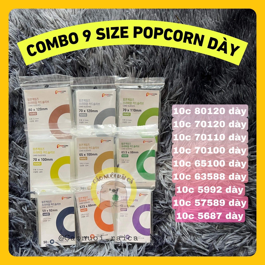 [COMBO TIẾT KIỆM] SLEEVE POPCORN BỌC CARD BẢO VỆ CARD