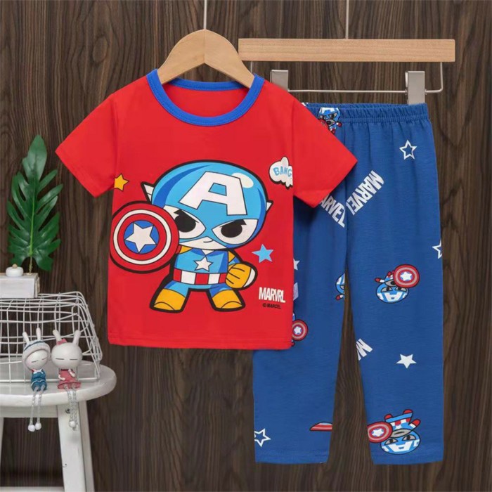 Bộ Đồ Ngủ In Hình Avenger marvel 55 (H0S7) Cho Bé 1-10 Tuổi A6R6 Tuổi