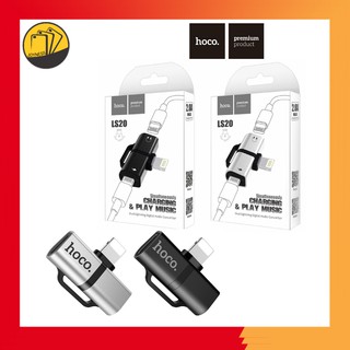 ✔chính hãng✔ đầu chuyển đổi vừa sạc vừa nghe hoco ls20 cho iphone