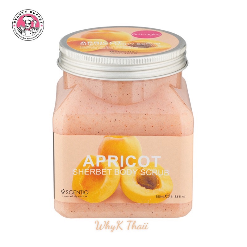 Tẩy Tế Bào Chết Body Quả Mơ Sáng Mịn Da Dưỡng Ẩm Thái Lan Beauty Buffet Scentio Avocado 350ml