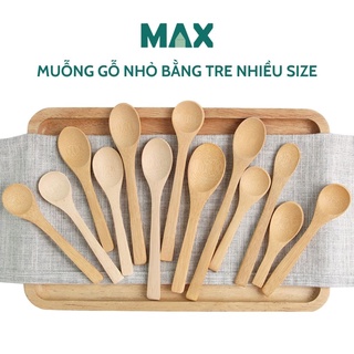 [ĐỦ MẪU] Thìa gỗ nhỏ, muỗng gỗ nhỏ mini bằng tre dùng để múc gia vị, múc mật ong hoặc dùng làm đạo cụ trang trí chụp ảnh