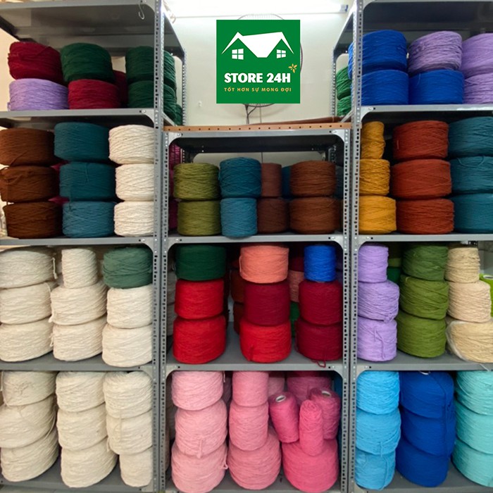 Dây thừng cotton làm macrame, đủ màu Full Color, đủ size 3mm, 5mm, giá tốt, mềm, mịn, định lượng 500 gram I Store 24h