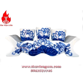Chén thờ sen Bát Tràng ( 3-5 chén )