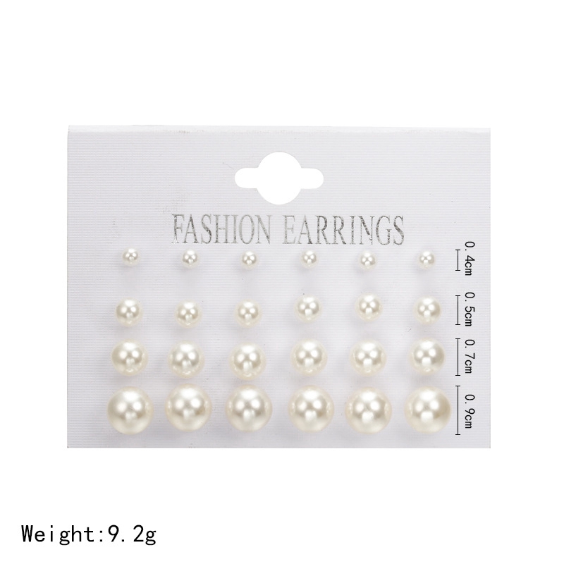 Set 12 đôi khuyên tai ngọc trai giả phong cách Hàn Quốc thời trang sang trọng cho nữ