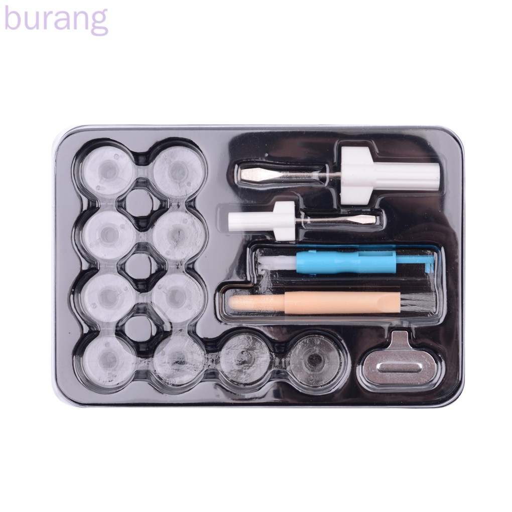 15pcs Sewing Tool Set Multi Functional Threader Shuttle Core Needle Inserter Screwdriver